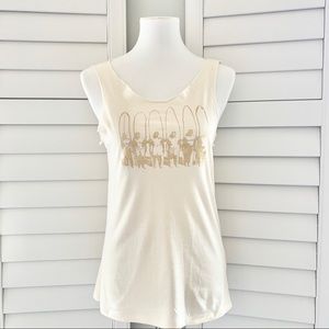 J. Crew Surfer Dude Tank Top Beige and Size Small
